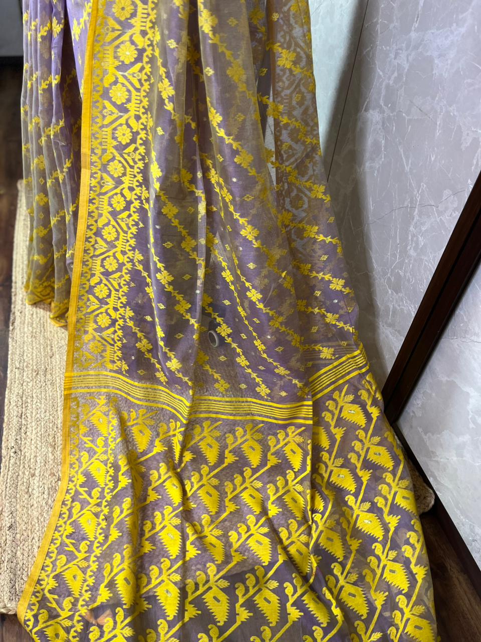 Lavender Lemonade | Jamdani Saree