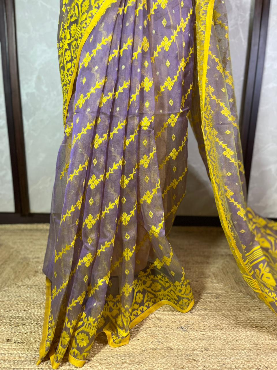 Lavender Lemonade | Jamdani Saree