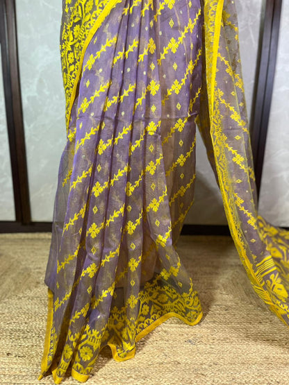 Lavender Lemonade | Jamdani Saree