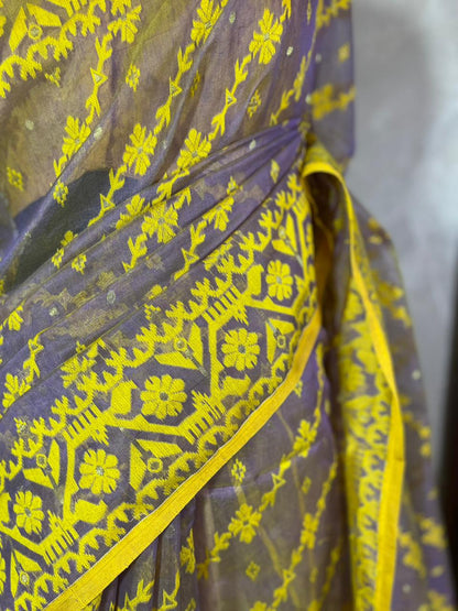 Lavender Lemonade | Jamdani Saree