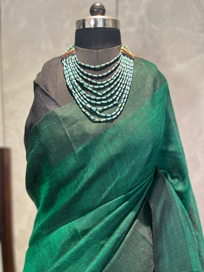 Moss & Fern | Pure Linen Saree