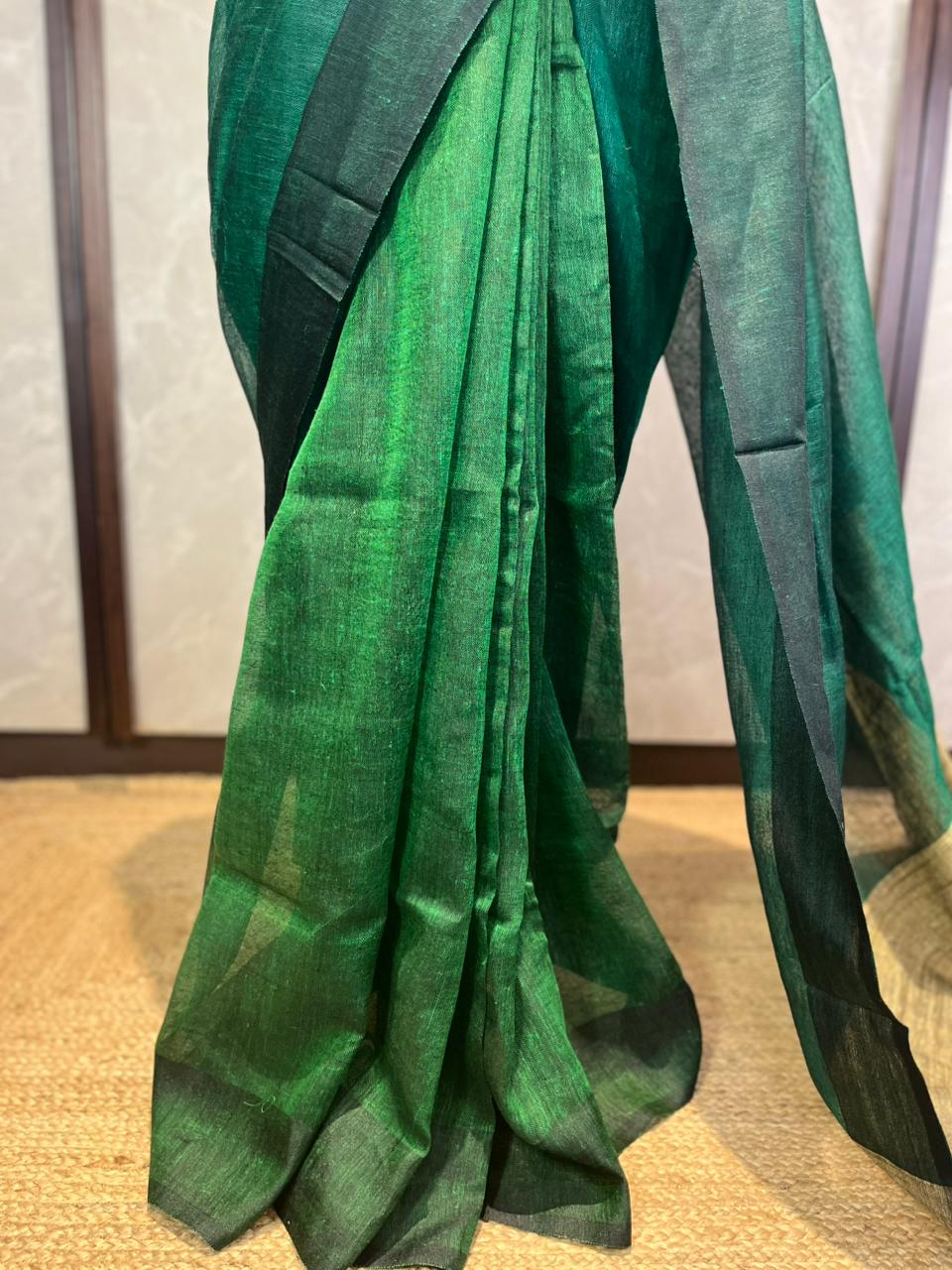 Moss & Fern | Pure Linen Saree