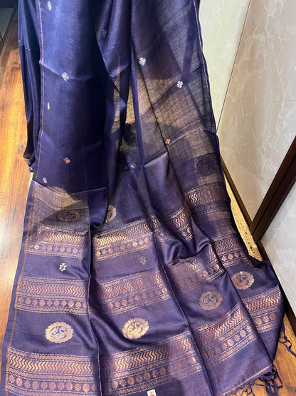 Midnight Express | Tussar Silk Saree