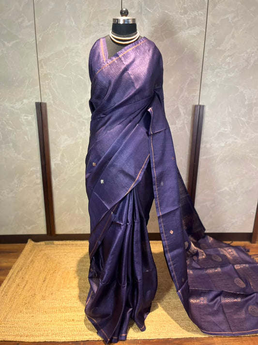 Midnight Express | Tussar Silk Saree