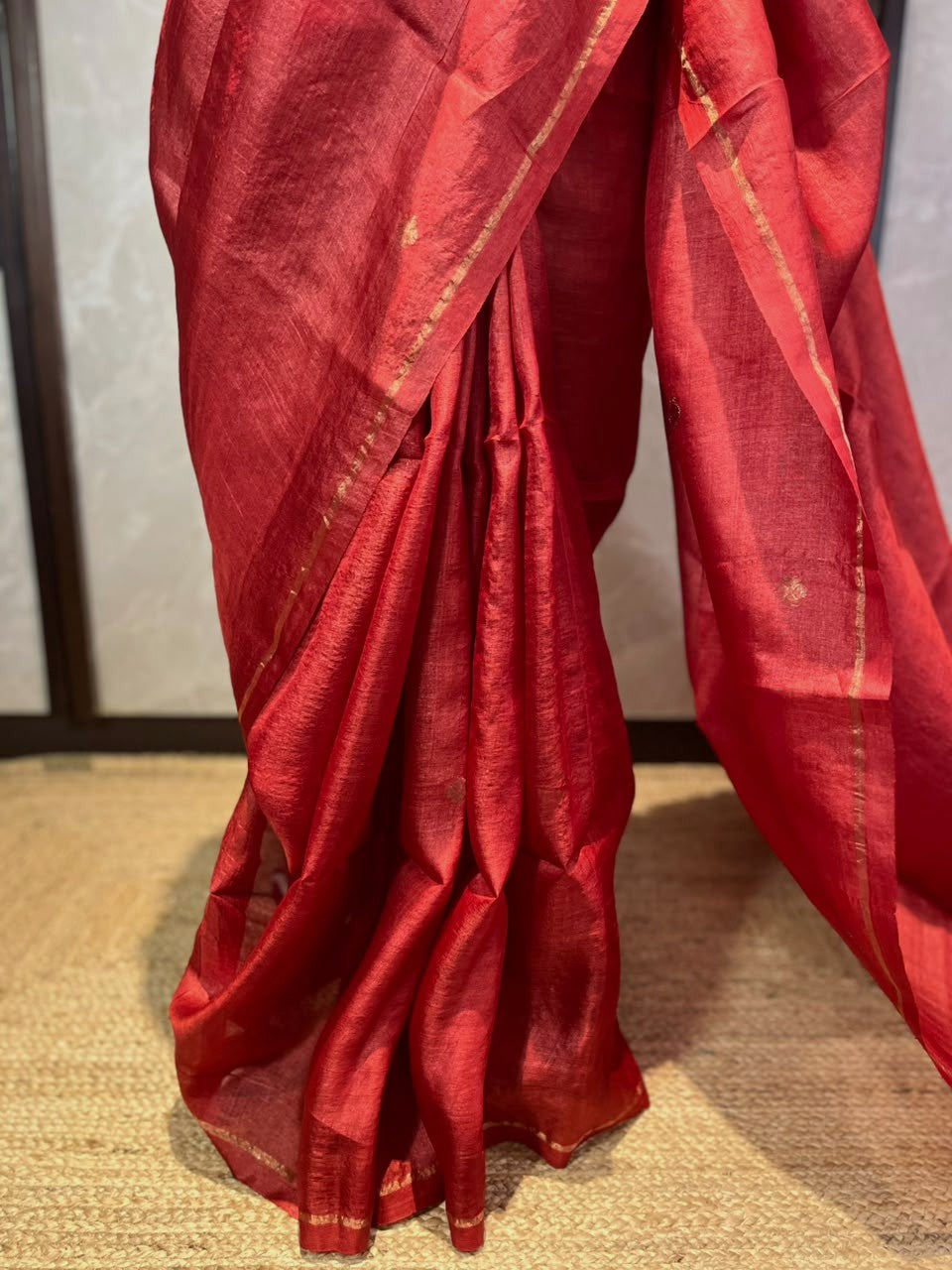 Red Hot Chilli Pepper | Tussar Silk Saree