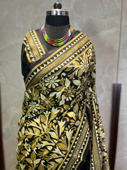 Chaya Chitra | Kantha Stitch Saree
