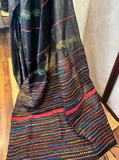 Nazarbattu | Kantha Stitch Saree