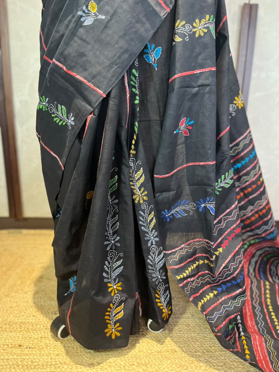 Nazarbattu | Kantha Stitch Saree