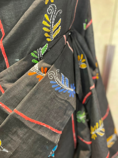 Nazarbattu | Kantha Stitch Saree