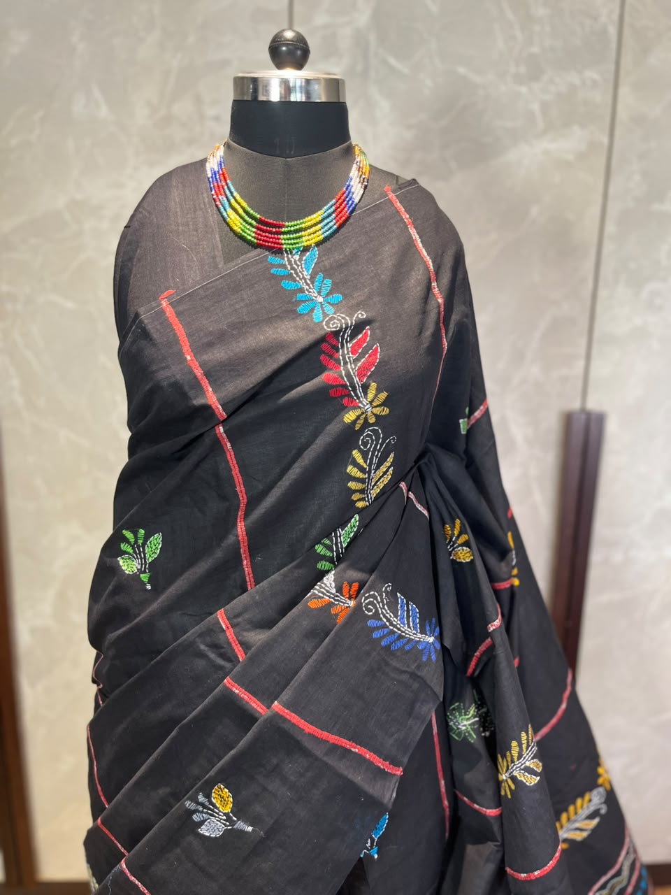 Nazarbattu | Kantha Stitch Saree
