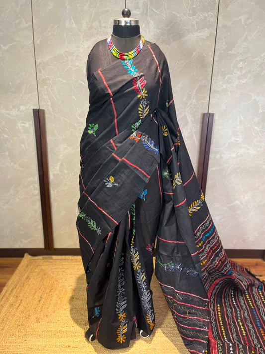 Nazarbattu | Kantha Stitch Saree