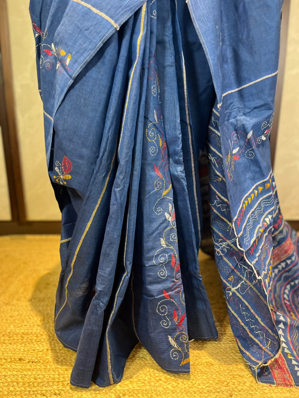 Neelam | Kantha Stitch Saree