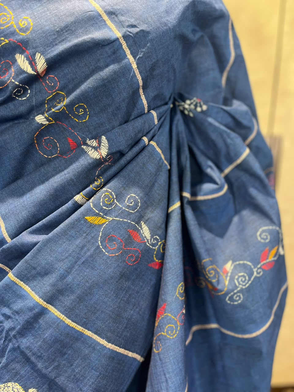 Neelam | Kantha Stitch Saree